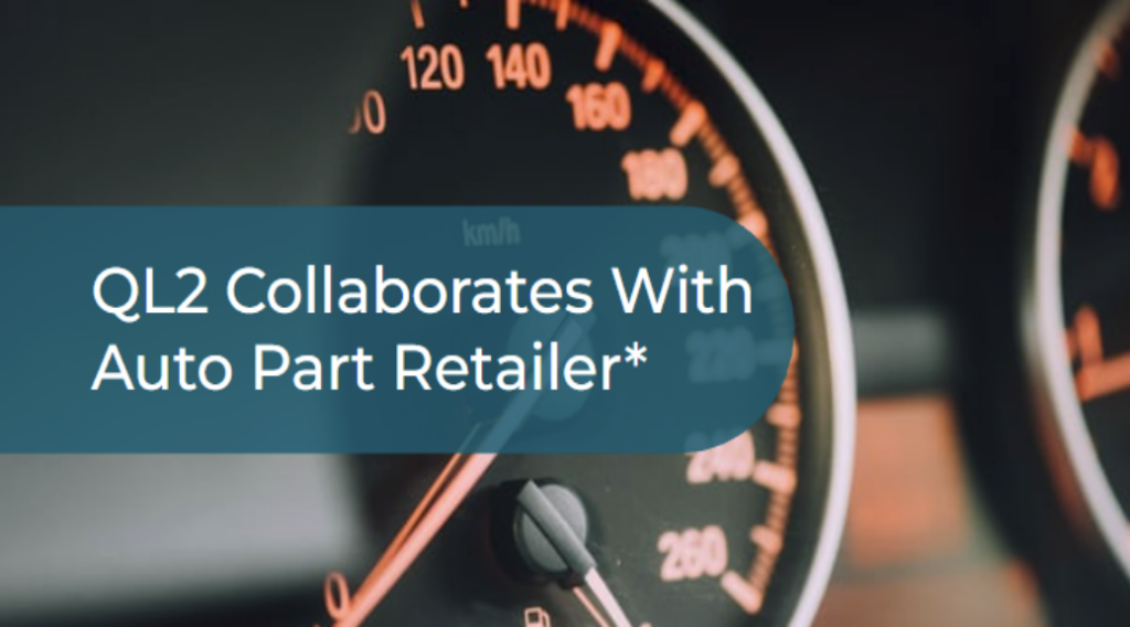Cover image reading QL2 Collaborates With Auto Part Retailer on QL2's website