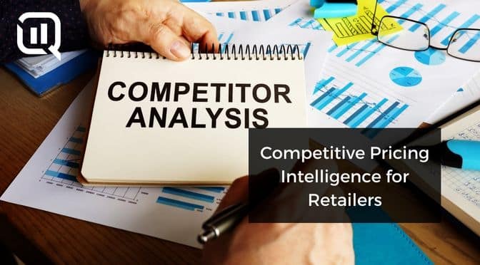 Graphic image reading "Competitve Pricing Intelligence for Retailers" on QL2's website