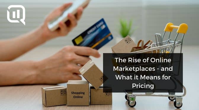 Grphic image reading "The Rise of Online Marketplaces and What it Means for Pricing" on QL2's website