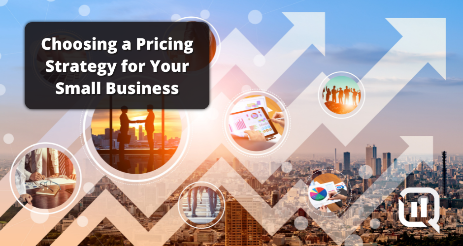 Graphic image reading "Choosing a Pricing Strategy for Your Small Business"
